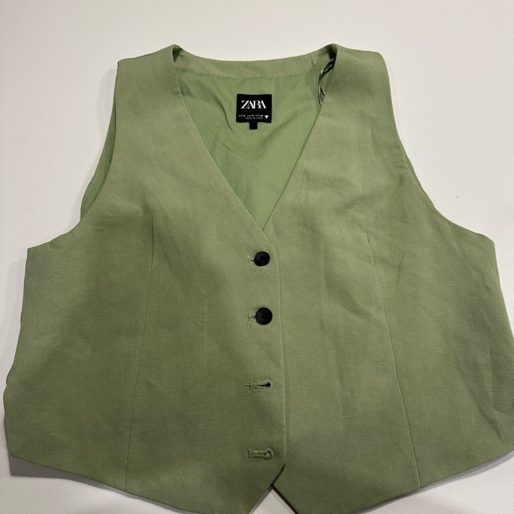 Zara Olive Green Vest